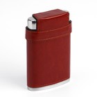 Фляжка Мастер К, 240 мл, 3 стопки и воронка, в чехле, 8 oz, нержавеющая сталь, экокожа, красная - Фото 2