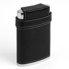 Фляжка Мастер К, 240 мл, 3 стопки и воронка, в чехле, 8 oz, нержавеющая сталь, экокожа, чёрная - Фото 2