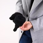 Перчатки мужские, безразмерные, с утеплителем, цвет чёрный - Фото 5