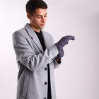 Перчатки мужские, безразмерные, с утеплителем, цвет серый - Фото 4