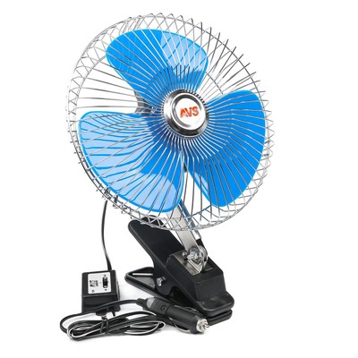 УЦЕНКА Вентилятор автомобильный AVS comfort 8048, 12 В 8", металл, серебристый