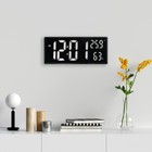 Часы электронные настенные, настольные, с будильником, 15 x 36 x 3 см, USB - фото 9358074