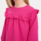 Платье для девочки с рюшей KAFTAN Basic line, размер 32 (110-116 см), фуксия - фото 34899401