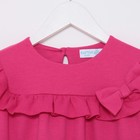 Платье для девочки с рюшей KAFTAN Basic line, размер 32 (110-116 см), фуксия - фото 34899405
