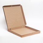 Коробка для пиццы, бурая, 41 х 41 х 4 см - фото 9909623
