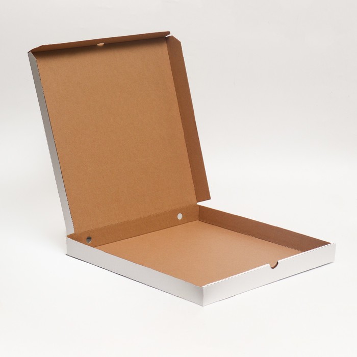 Коробка для пиццы, белая, 41 х 41 х 4 см - Фото 1