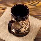 Пивная кружка "Баня", коричневая, керамика, 0.6 л, микс - Фото 8