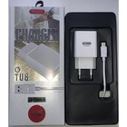 Сетевое зарядное устройство BYZ TU8, USB, 2.1 А, кабель Type-C, 1 м, белое - Фото 2