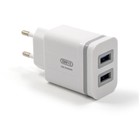 Сетевое зарядное устройство BYZ U26, 2 USB, 2.4 А, кабель microUSB, 1 м, белое - фото 9909928