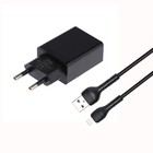 Сетевое зарядное устройство Mirex U16i, USB, 2.4 А, кабель Lightning, 1 м, черное - фото 2411027