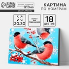 Картина по номерам на холсте с подрамником «Новый год! Снегири на ветке», 20×30 см - Фото 1