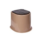 Туалет дачный, h=58 см, без дна, с отверстиями для крепления к полу, бежевый - Фото 2