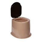 Туалет дачный, h=58 см, без дна, с отверстиями для крепления к полу, бежевый - Фото 3