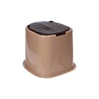 Туалет дачный, h=58 см, без дна, с отверстиями для крепления к полу, бежевый - Фото 4