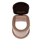 Туалет дачный, h=58 см, без дна, с отверстиями для крепления к полу, бежевый - Фото 5