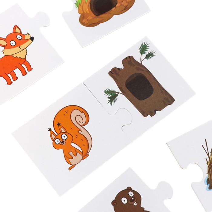 Парные пазлы «Синий трактор: Кто где живёт?», 12 пар 56091