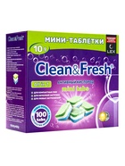 Таблетки для посудомоечных машин Clean&Fresh All in1 mini tabs, 100 шт. - Фото 1