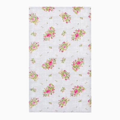 Набор кухонных полотенец Доляна Roses on linen 35×60 см - 3 шт., 100% хлопок, рогожка 164 г/м²