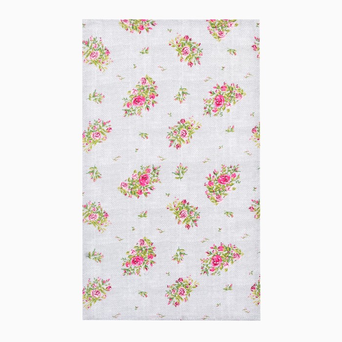 Набор кухонных полотенец Доляна Roses on linen 35х60 см - 3 шт., 100% хлопок, рогожка 164 г/м2 - фото 1927965206