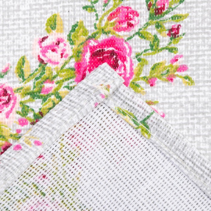 Набор кухонных полотенец Доляна Roses on linen 35х60 см - 3 шт., 100% хлопок, рогожка 164 г/м2 - фото 1927965208