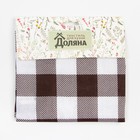 Фартук  Доляна "Клетка" 60х70 см, 100% хл, рогожка 164 г/м2 - фото 804972168