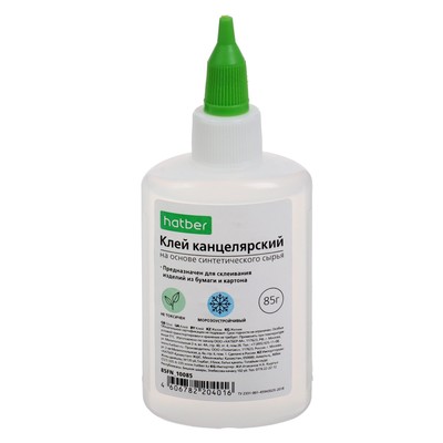 Клей канцелярский 85 грамм Hatber, синтетическая основа, с дозатором