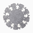 Набор новогодних салфеток Доляна «Колокольчики», цвет серый - 2 шт - фото 9415129