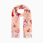 Палантин текстильный, цвет персиковый, размер 63х180 - фото 9910880