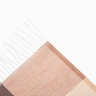 Палантин текстильный, цвет бежевый/коричневый, размер 68х175 - Фото 3