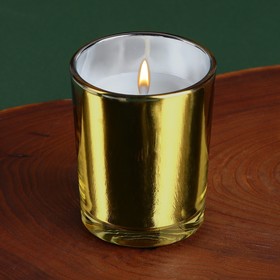 Свеча в метализированном стакане «Магия аромата", золотая, 6 х 7,5 см.