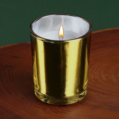 Свеча интерьерная, в метализированном стакане «Магия аромата» , золотая, 6 х 7,5 см.