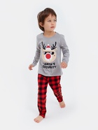 Пижама детская новогодняя: лонгслив, брюки, KAFTAN: Santa's security, рост 86-92 см - Фото 7