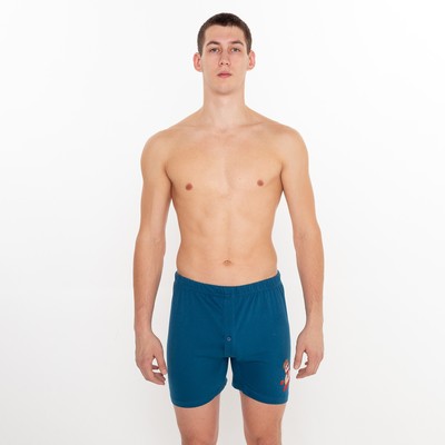 Трусы мужские свободные Снеговик, цвет тёмно-синий, размер 50 (L)