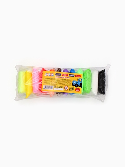 Воздушный пластилин «Синий Трактор», 12 цветов