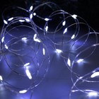 Гирлянда «Нить» 10 м роса, IP20, серебристая нить, 100 LED, свечение белое, 12 В, УЦЕНКА - Фото 5
