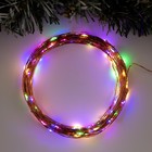 УЦЕНКА Гирлянда «Нить» 20 м роса, IP20, медная нить, 200 LED, свечение мульти, 12 В - Фото 1