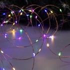 УЦЕНКА Гирлянда «Нить» 20 м роса, IP20, медная нить, 200 LED, свечение мульти, 12 В - Фото 3