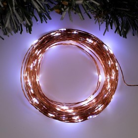 УЦЕНКА Гирлянда «Нить», 20 м, IP20, 200 LED, 12 В, медная нить, свечение белое 9227151
