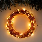 УЦЕНКА Гирлянда «Нить» 20 м роса, IP20, медная нить, 200 LED, свечение тёплое белое, 12 В - Фото 1