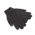 Перчатки мужские MINAKU однотонные, цв. серый, р-р 9-10 (22-24 см) - фото 9911254