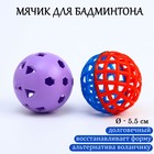 Мяч для бадминтона, d-5.5 см, 2 шт, стандартный + утяжеленный - фото 9911405