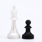 Шахматные фигуры обиходные, пластик, король h-7 см, d-2.7 см, пешка h-4 см, d-2.5 см - Фото 3