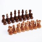 Шахматные фигуры турнирные, дерево, король 10.5 см, d-3.5, пешка 5.6 см, d-3 см - фото 3989854