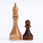 Шахматные фигуры турнирные, дерево, король 10.5 см, d-3.5, пешка 5.6 см, d-3 см - фото 3989853