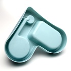 Миска двойная с автопоилкой (съёмная бутылка) 28 х 23 х 20,5 см, голубая - фото 25618545