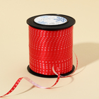 Лента для декора и подарков «Снежинки», красная, 0.5 см × 200м - Фото 1