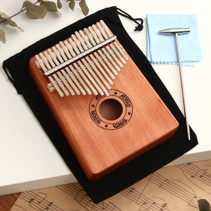 Музыкальный инструмент Калимба, коричневая, 17 нот - Фото 1