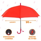 Зонт детский полуавтоматический d=90см, цвет красный - фото 9912070