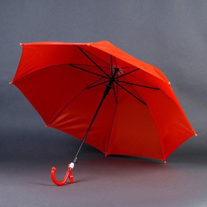 Зонт детский полуавтоматический d=90см, цвет красный - фото 1883966882
