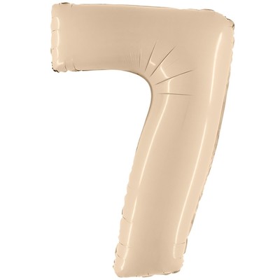 Шар фольгированный 40" «Цифра семь», сатин сream